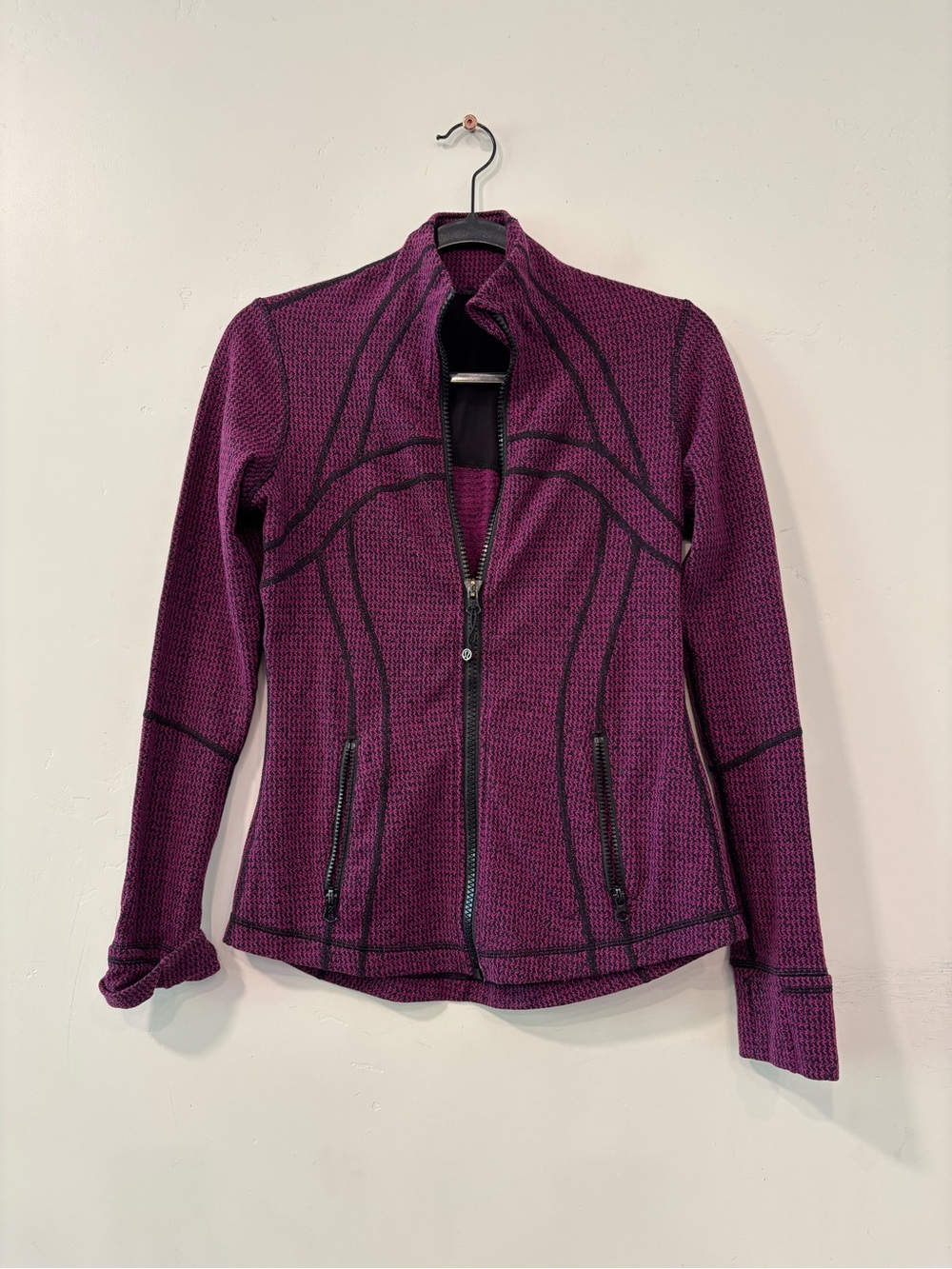 Lululemon Define Jacket Size 6 Soft Plum Black Swan Heathered thumbhole
